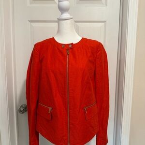 Jones New York Bright Red Utility Jacket
